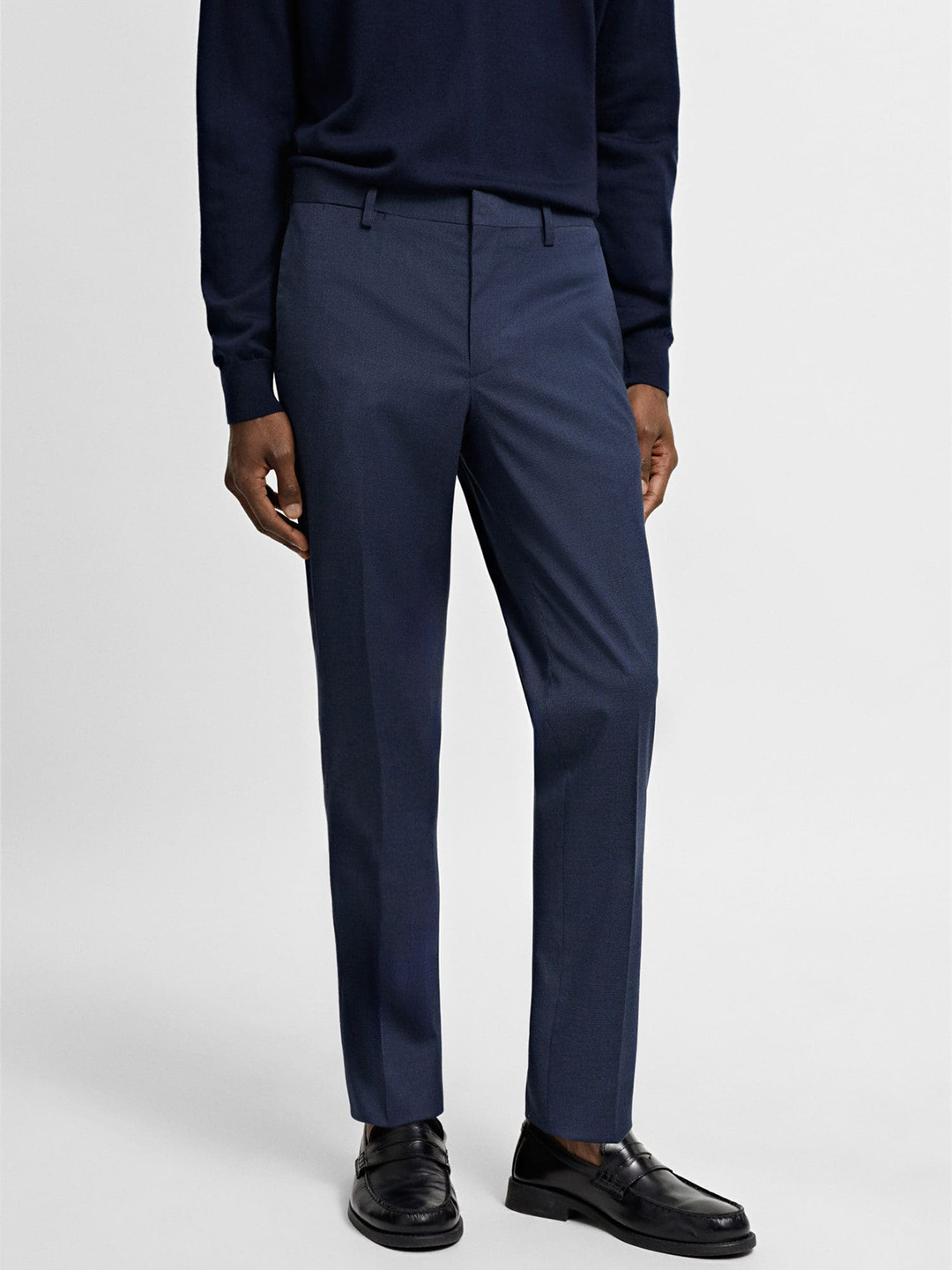 MANGO MAN The Suit Collection Stretchable Super Slim Fit Formal Trousers