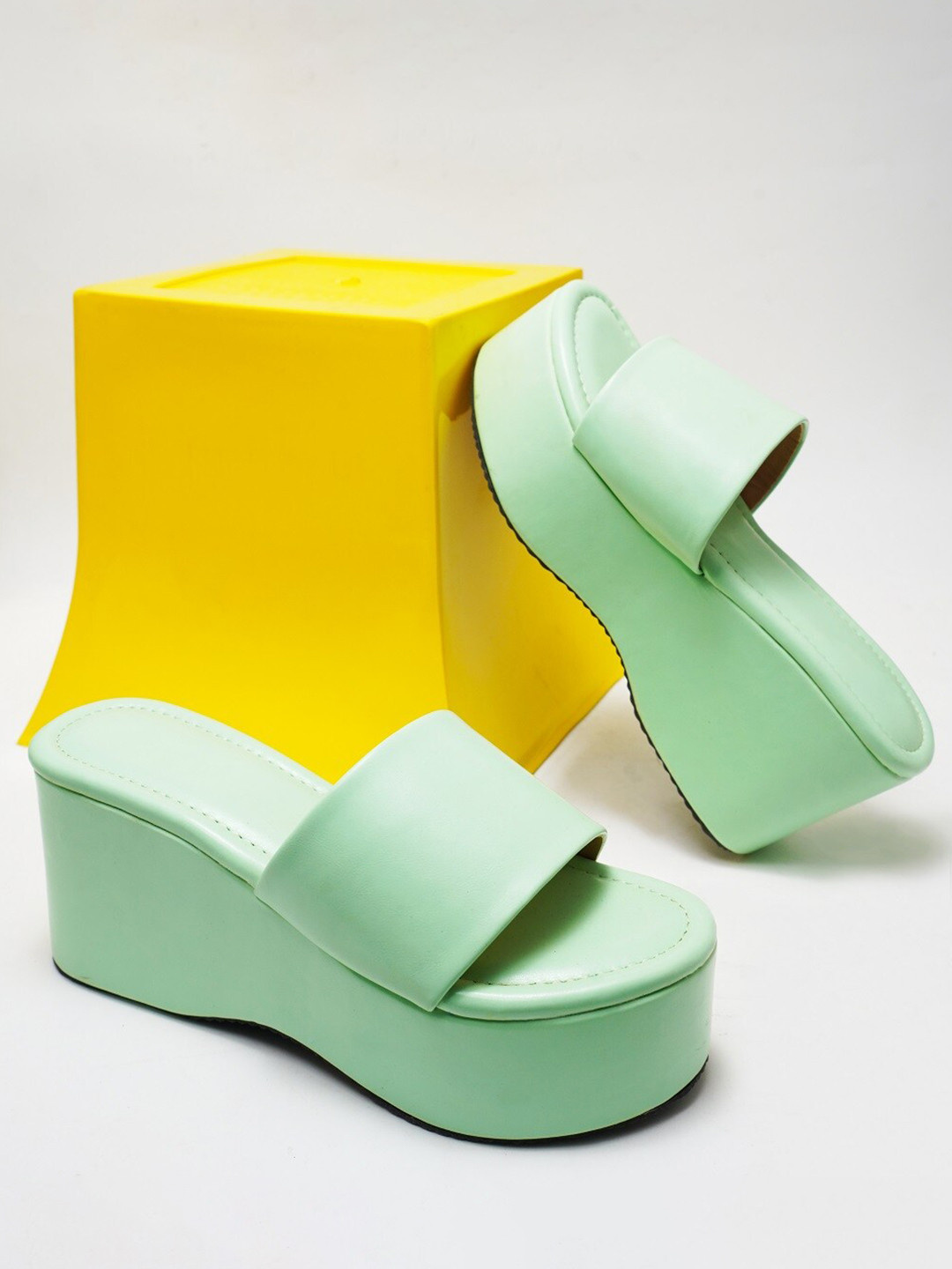 Try Me Open Toe Flatform Heels