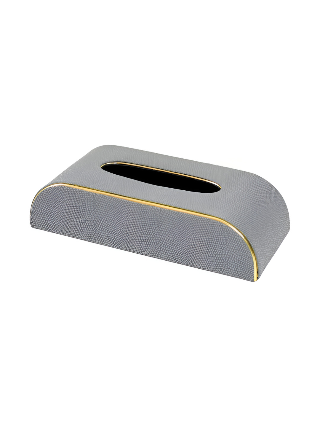 ICHKAN Serpentine Grey & Gold Toned Textured Curve Tissue Holder
