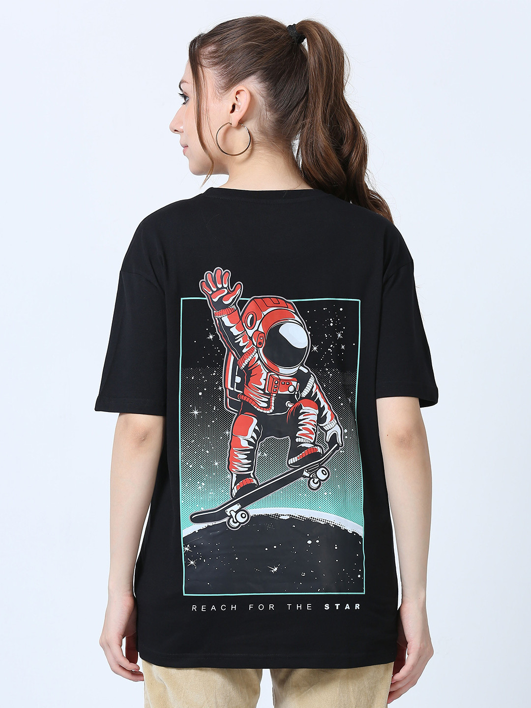 SILISOUL Premium Boyfriend Fit Pure Cotton Bio Finish T-Shirt