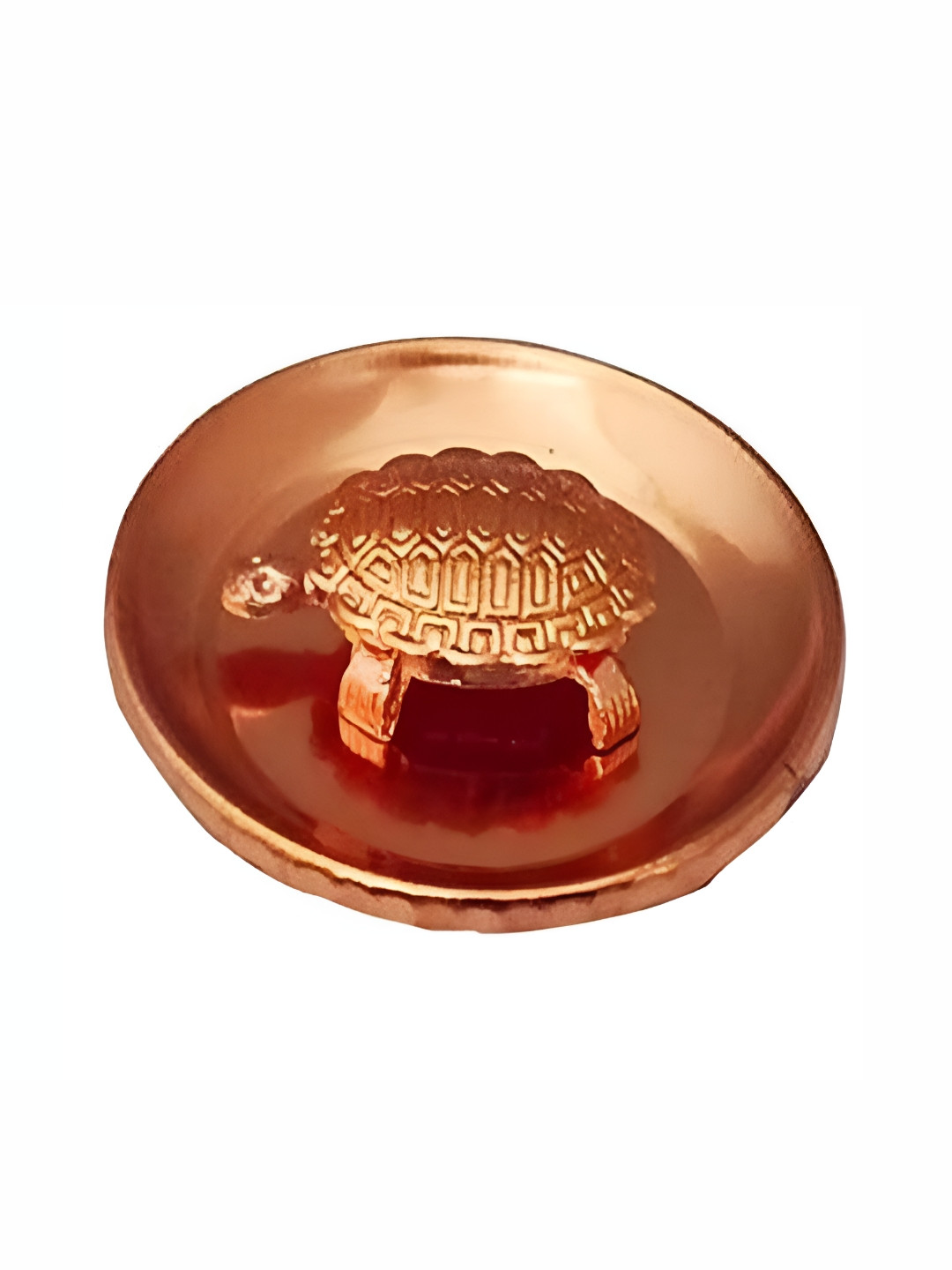 Navyaksh Pooja Kachua Yantra Fengshui Tortoise/Turtle Copper Metal Metallic Prayer Room Set of 2 Small Showpieces - 4.3 Inches