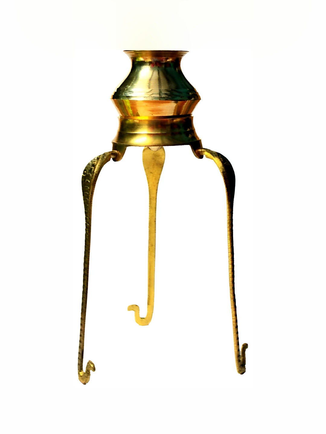 Navyaksh Lota Gold Brass Metallic Prayer Room Set of 2 Small Showpieces - 8.7 Inches