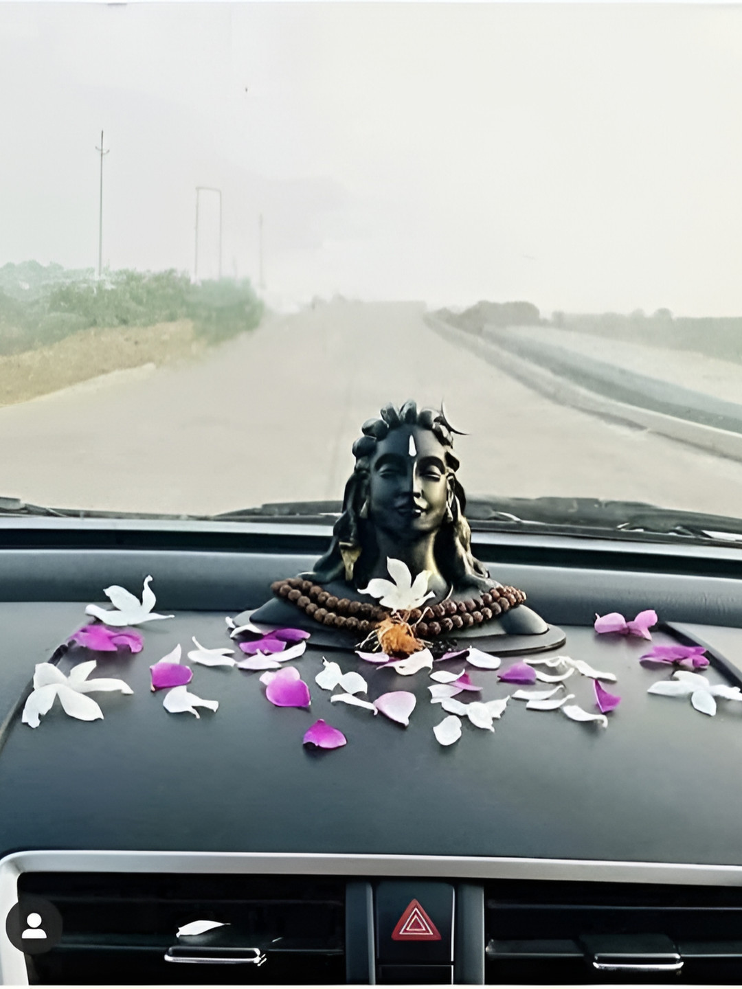 Navyaksh Lord Adiyogi Mahadev Black Polyresin Matte Prayer Room Small Showpiece - 4.5 Inches