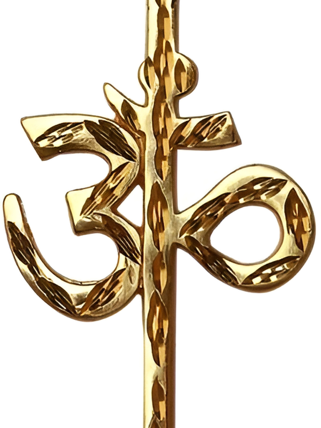 Navyaksh Tri Gold Brass Metallic Prayer Room Small Showpiece - 3.1 Inches