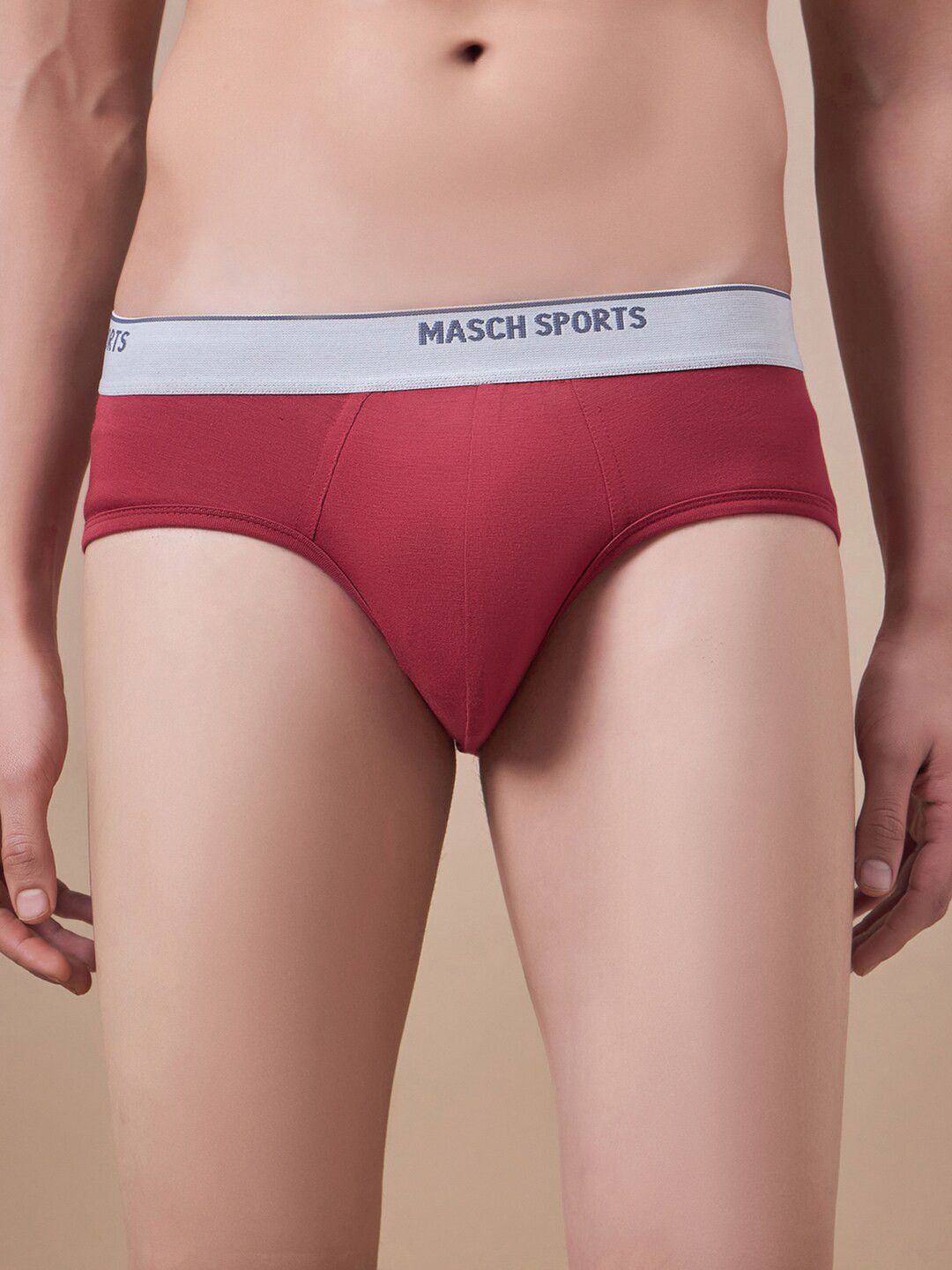 Masch Sports Anti Microbial Basic Briefs BRF-1-SOL-ET-RED
