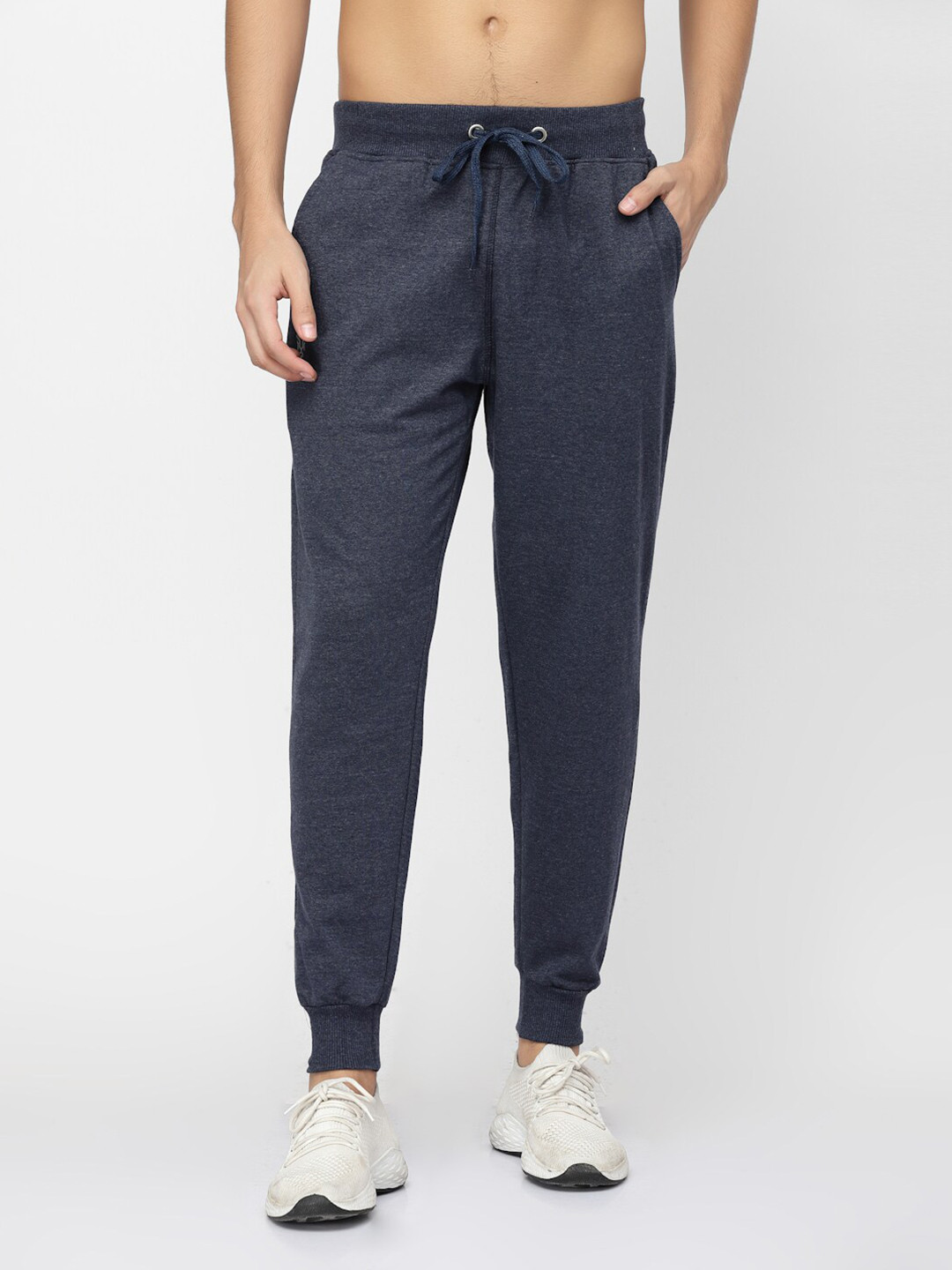 UZARUS Men Cotton Brand Logo Details Sports Joggers