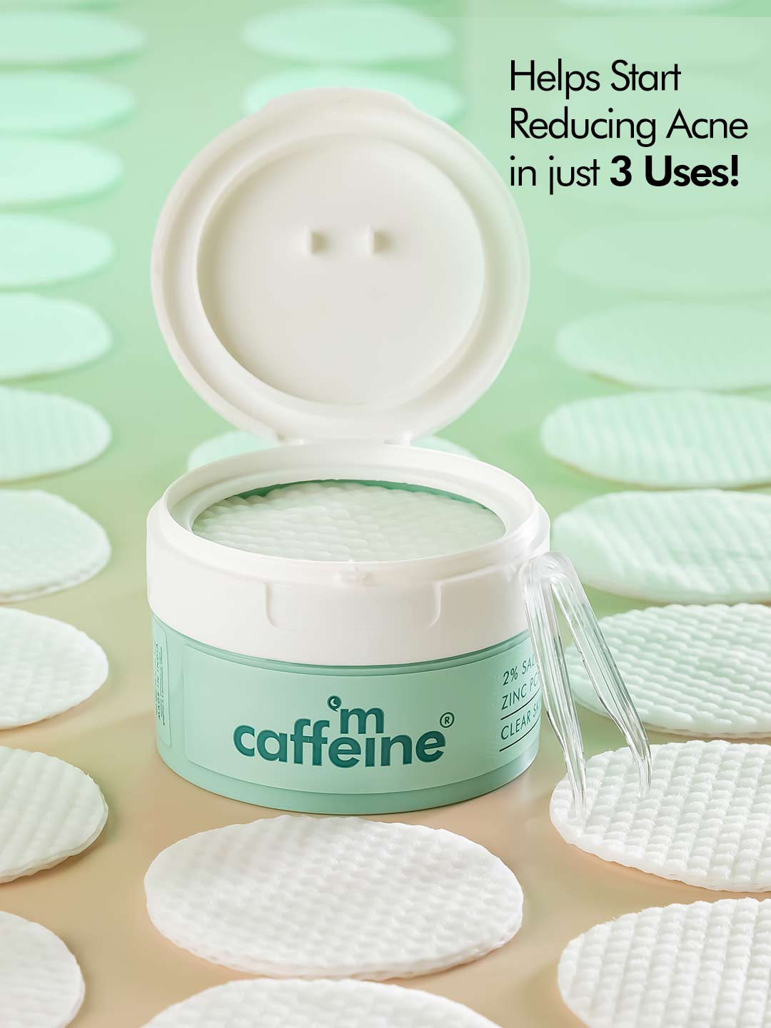 MCaffeine 2% Salicylic Acid Zinc PCA & Matcha Tea Clear Skin Acne Pads - 40 Pads