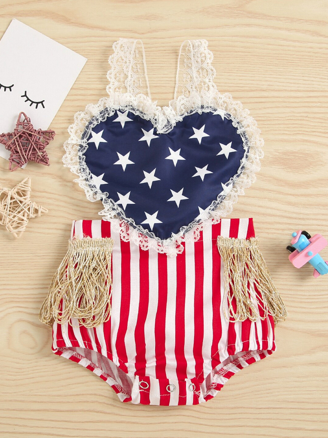 StyleCast Girls Graphic Printed Lace-Up Bodysuit