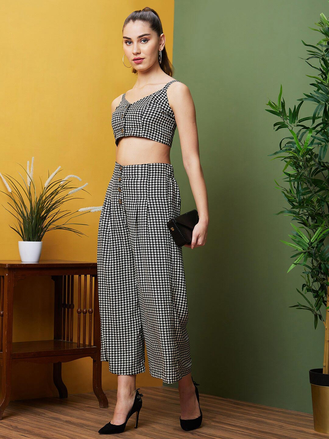 Globus Printed Shoulder Straps Casual Co-Ord Set
