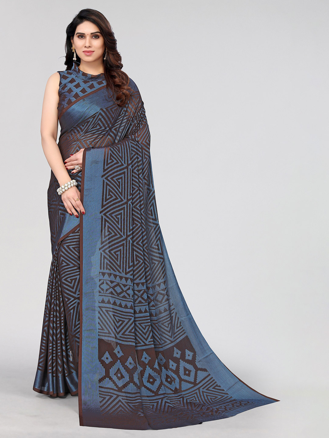 Vivostav Designer Pure Chiffon Banarasi Saree