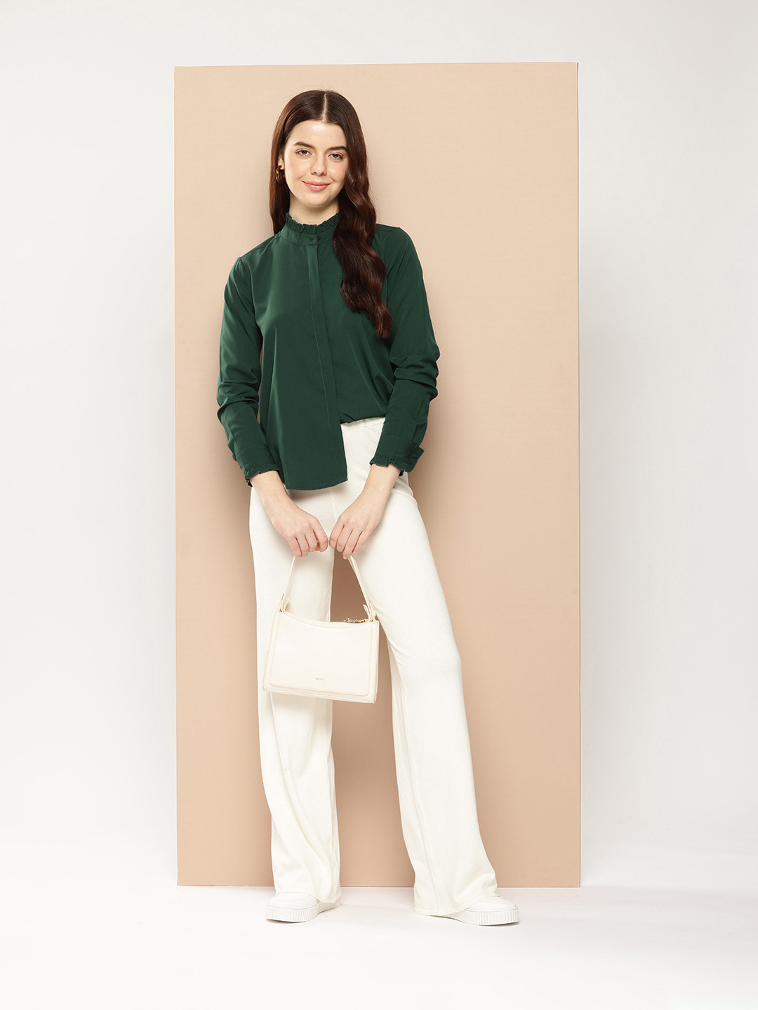 encore by INVICTUS Band Collar Casual Shirt