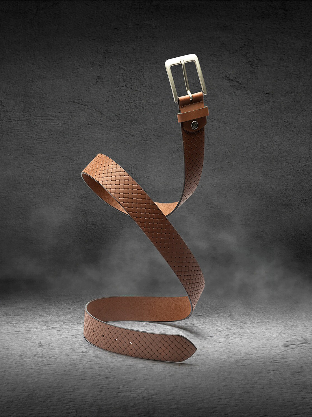 Goatter Men Textured Leather Belt