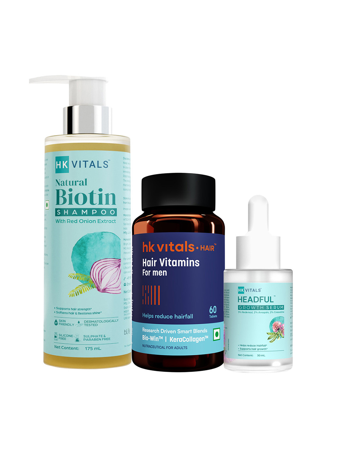 HK VITALS Multivitamin-Biotin Shampoo & Headful Growth Serum Combo