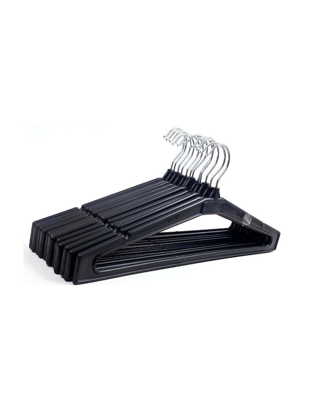 SINAL Black & Silver Toned 12 Pieces Clothes Hanger