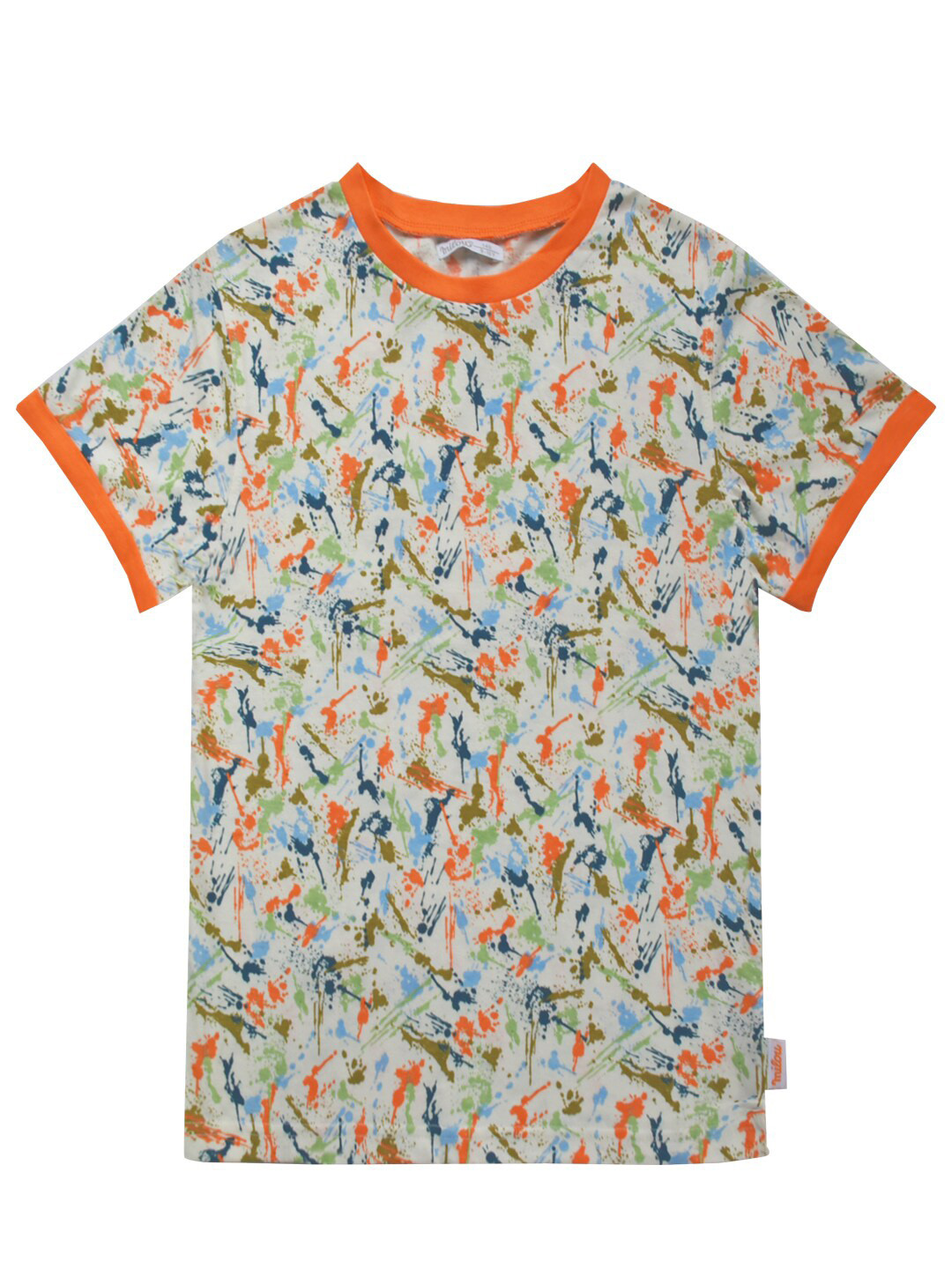 milou Boys Round Neck Short Sleeves Floral Printed Slim Fit T-shirt