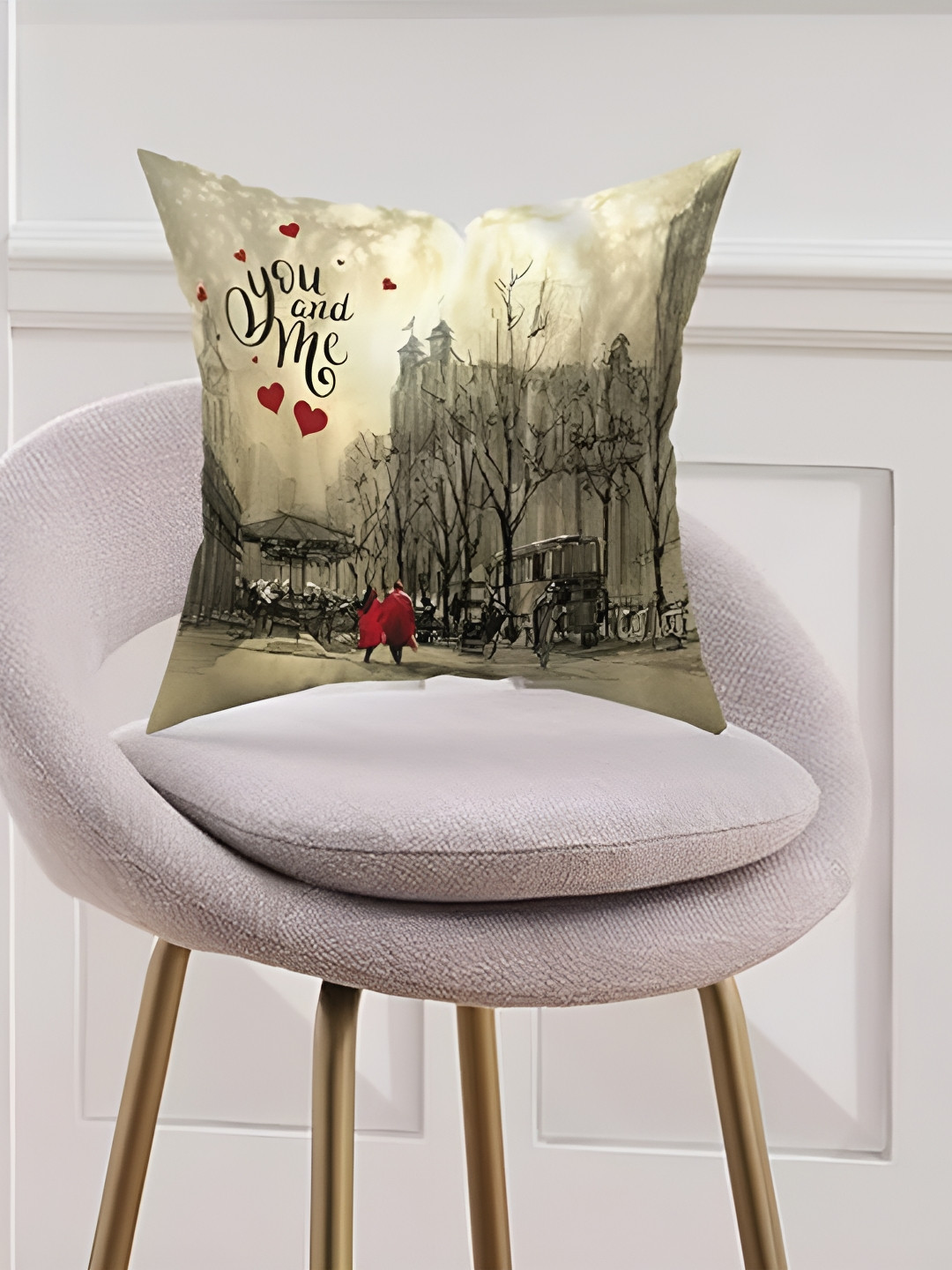 Kaameri Bazaar Beige 5 Pieces Cushion Gift Set