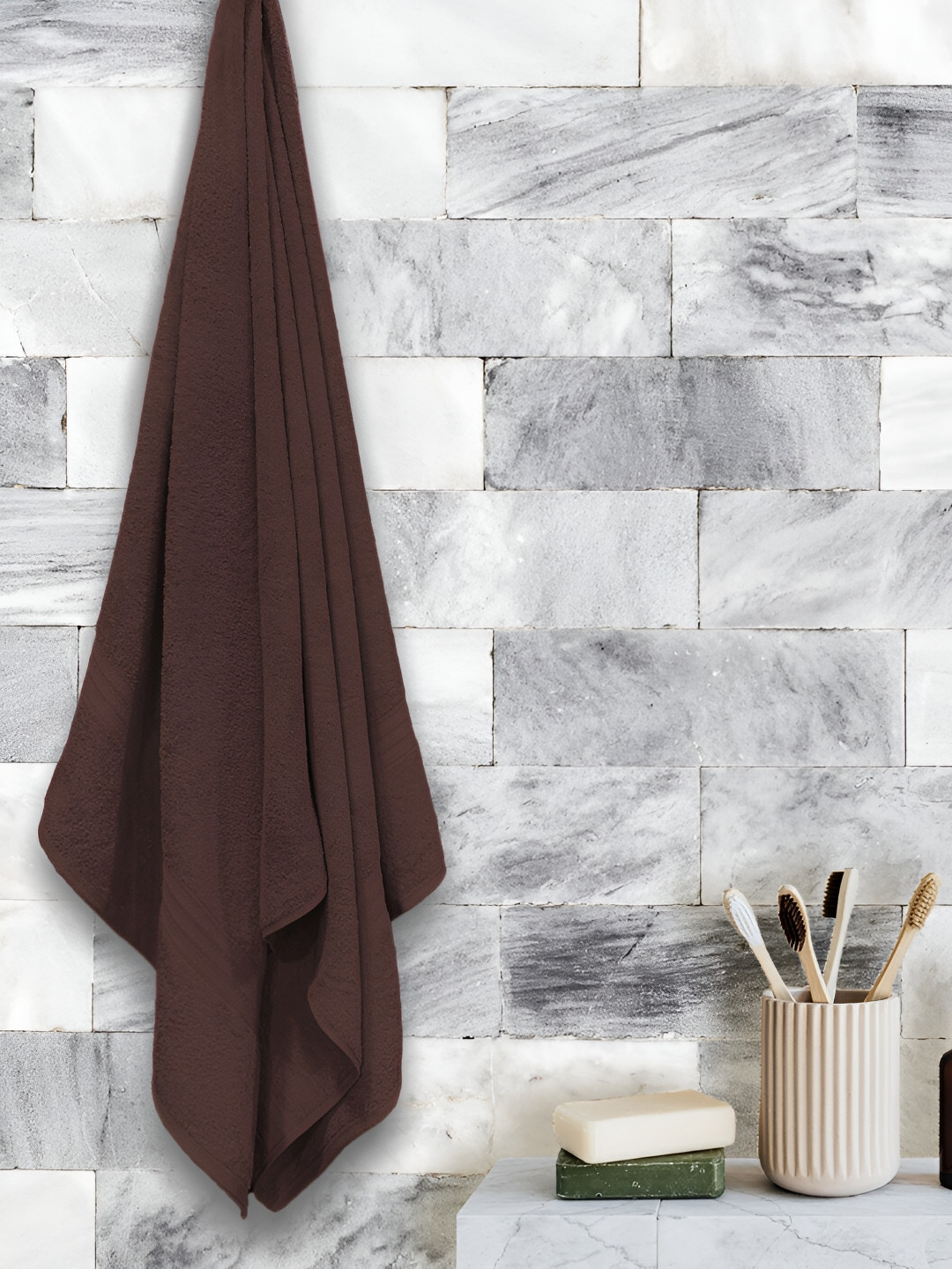 Sassoon Anatolia Coffee Brown Terry Cotton Bath Towel