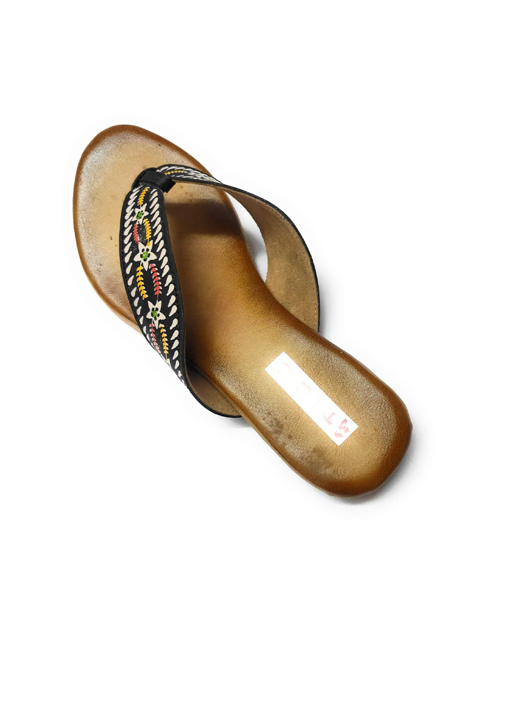 Ta Chic Printed Open Toe Flats