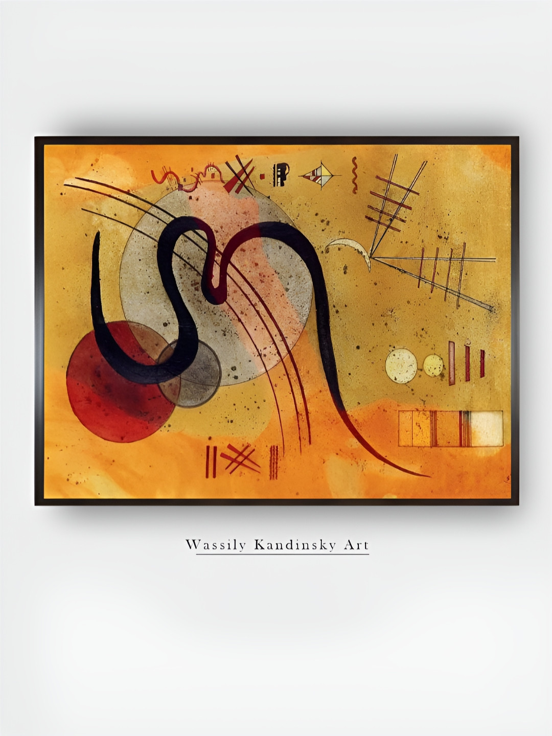 The Art House Launelinie by Wassily Kandinsky Wood Wall Paintings Wall Art - 38 x 50In