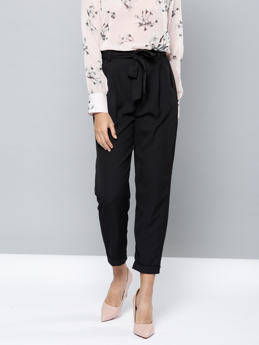 Buy online Black Solid Peg Trousers from bottom wear for Women by Globus  for 1599 at 0 off  2023 Limeroadcom