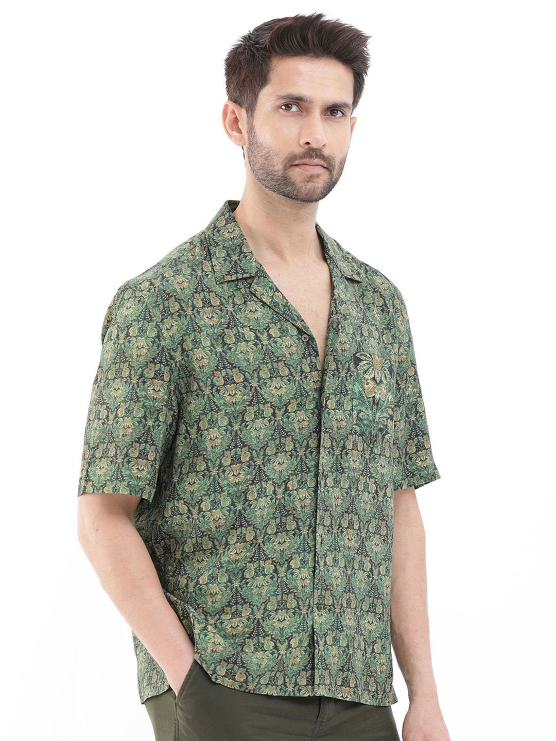 RARE RABBIT Men Rabenn Slim Fit Opaque Printed Shirt