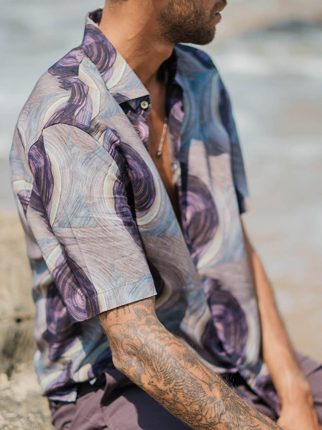 RARE RABBIT Men Marock Abstract Printed Slim Fit Opaque Shirt