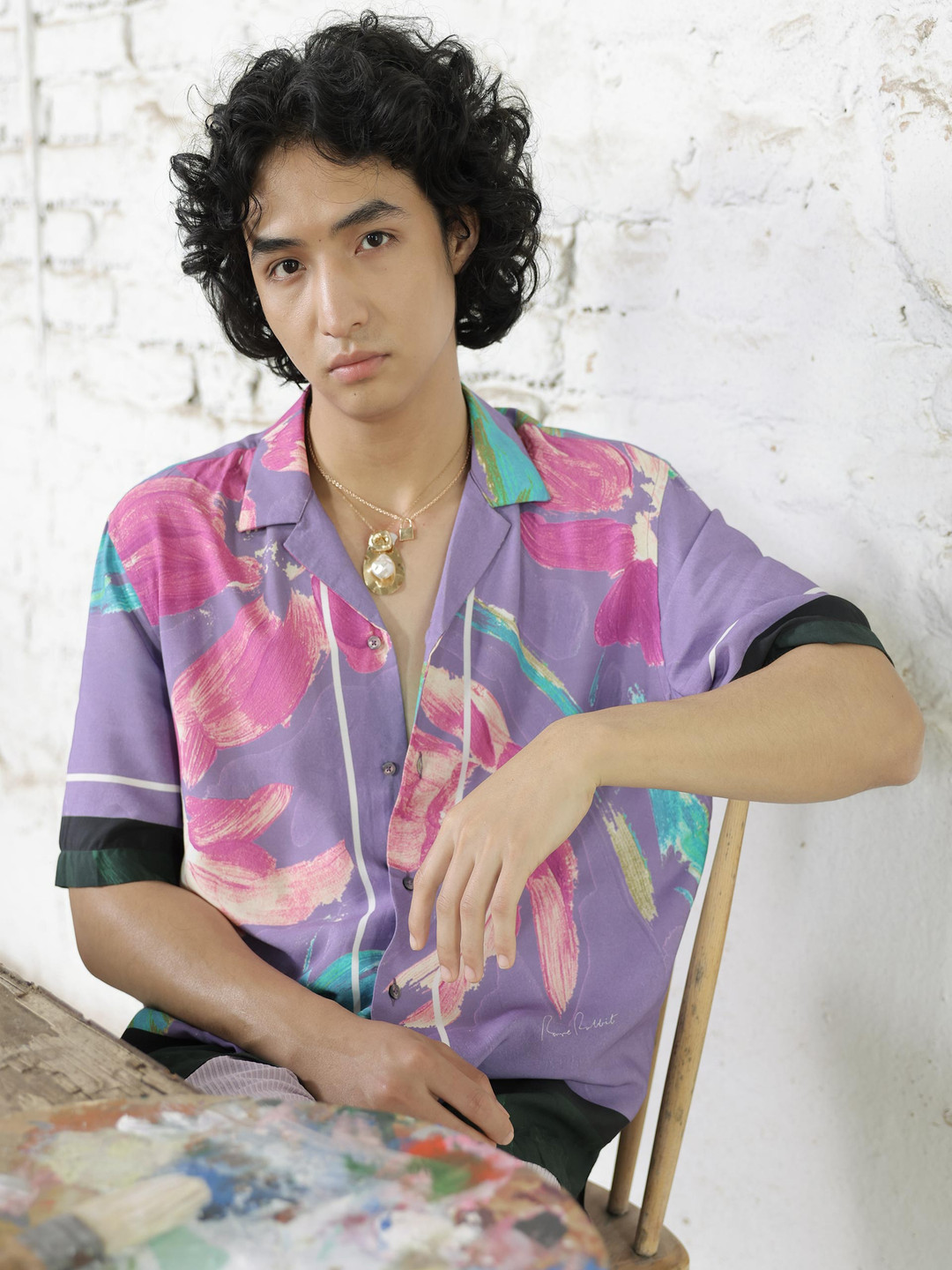 RARE RABBIT Men Casa Slim Fit Opaque Printed Shirt