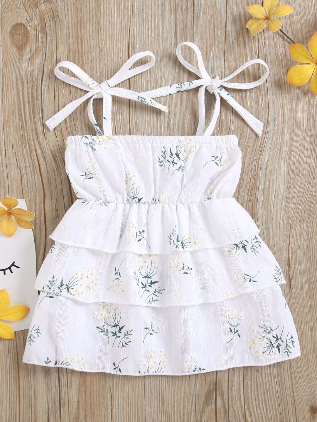 StyleCast Girl Shoulder Straps Floral Print Peplum Midi Dress