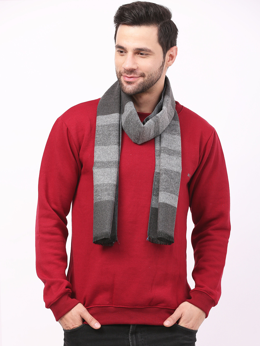 Calvadoss Self-Designed Fringed Border Muffler