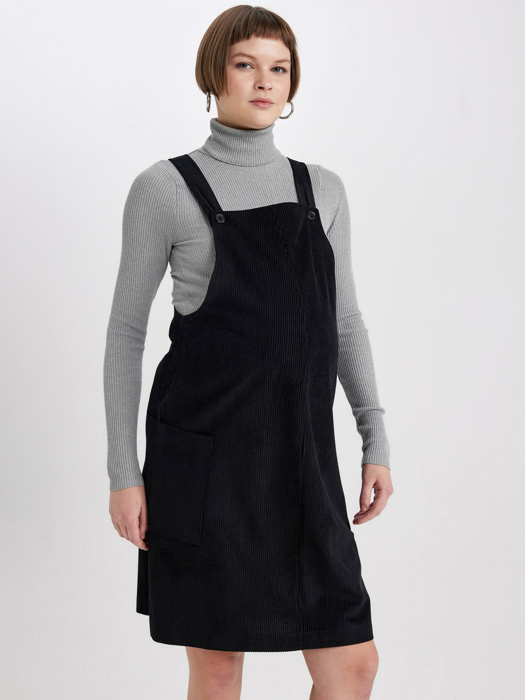 DeFacto Solid Pinafore Dress