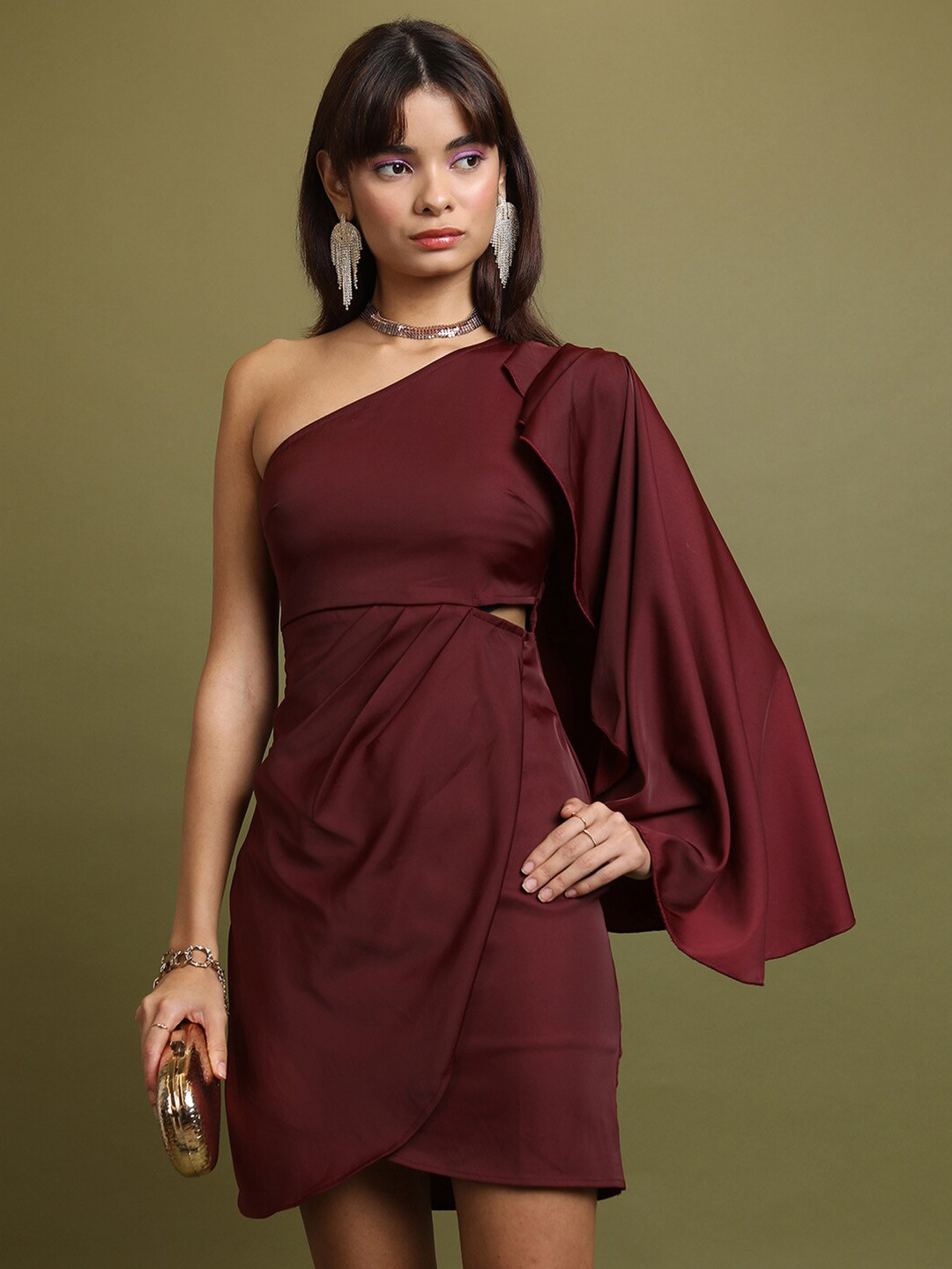 Tokyo Talkies One Shoulder Mini Dress