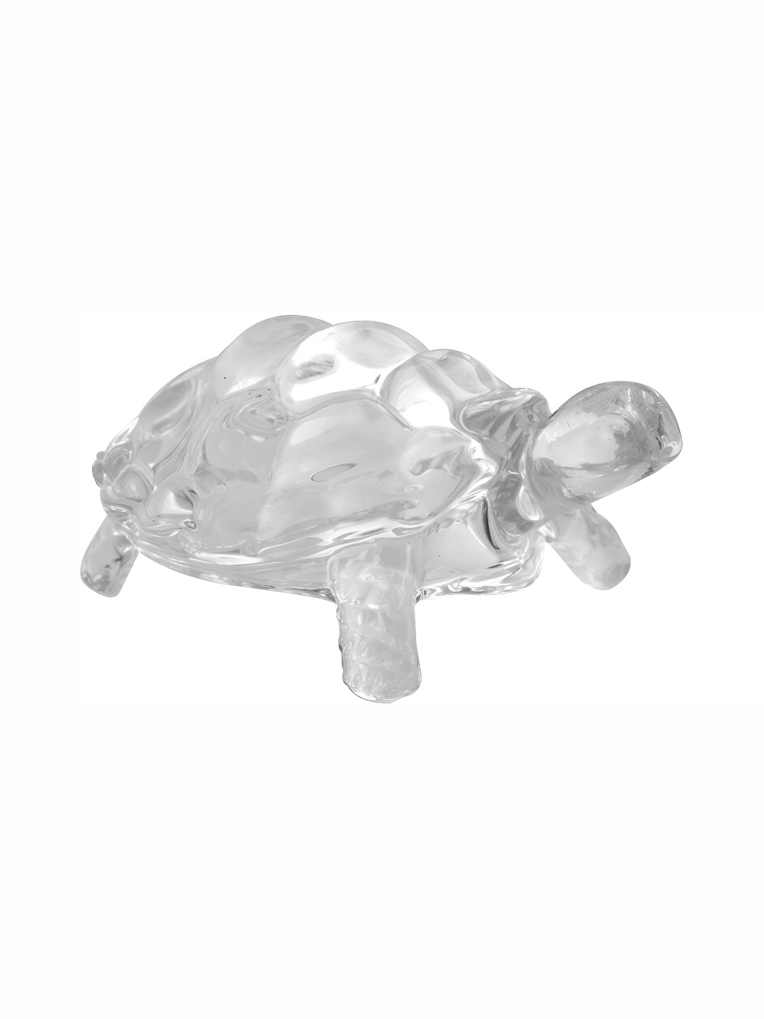 Navyaksh Transparent Crystal Glossy Living Room Tiny Showpiece - 3.1 Inches