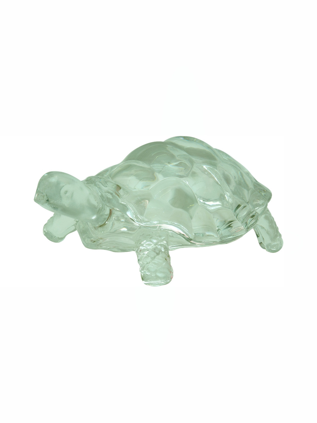 Navyaksh Green Glass Glossy Prayer Room Small Showpiece - 4.3 Inches