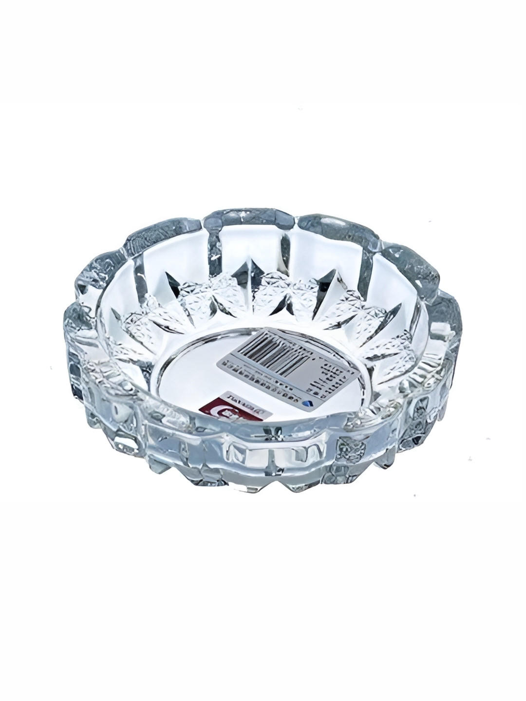 Navyaksh Turtle Plate Transparent Glass Glossy Prayer Room Set of 2 Small Showpieces - 5.5 Inches