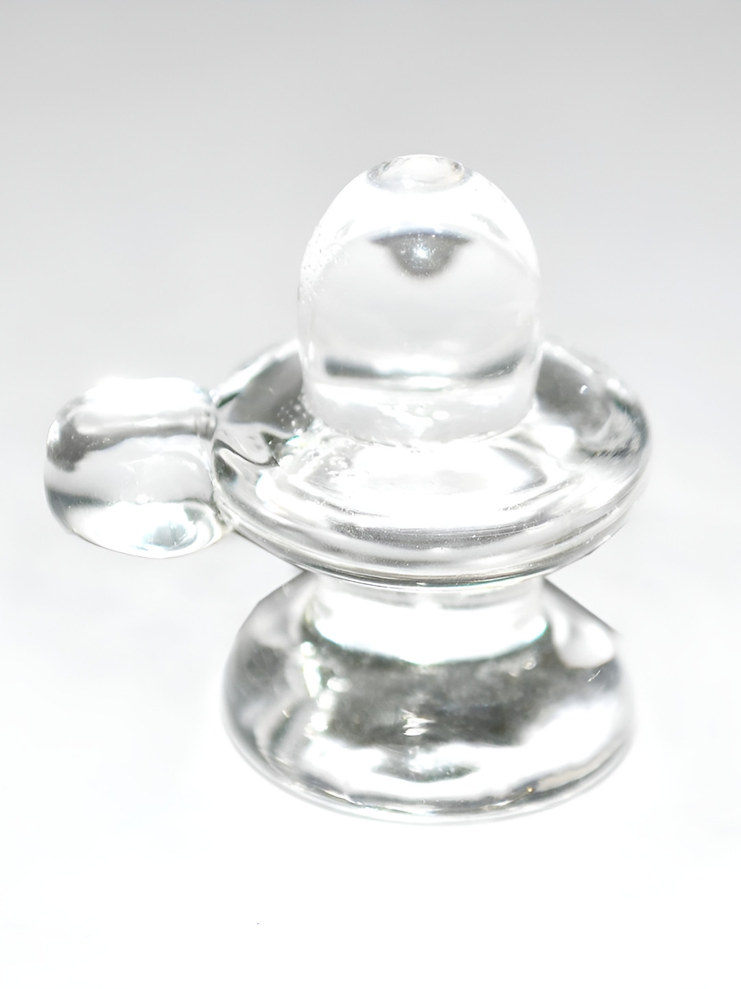 Navyaksh Shivling Transparent Polyresin Natural Prayer Room Small Showpiece - 1 Inches