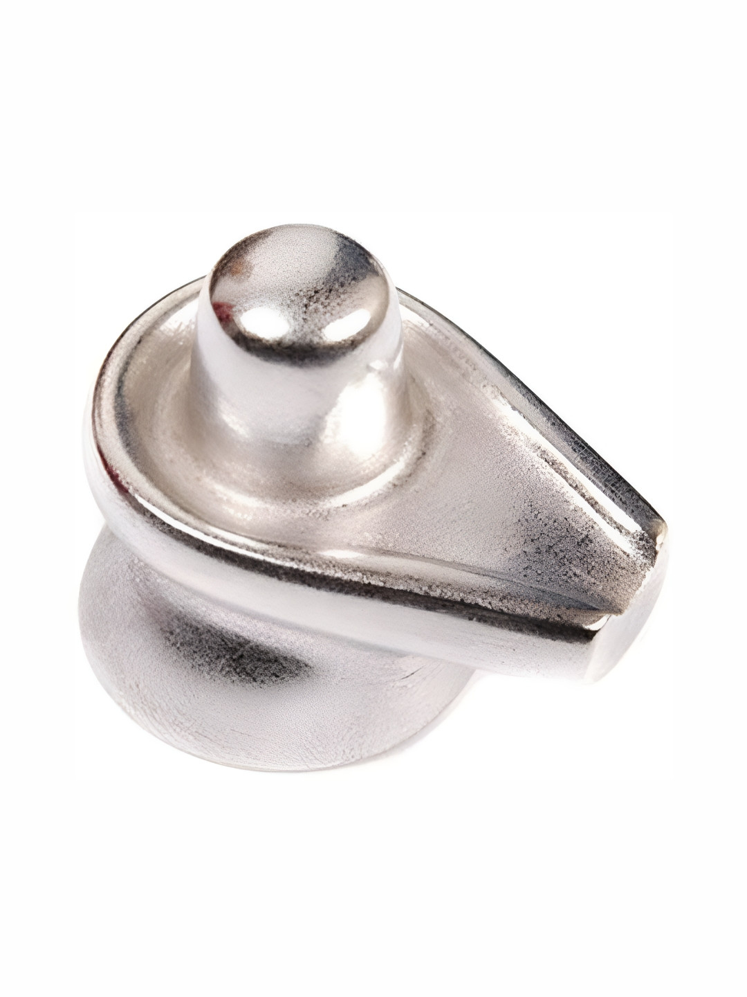 Navyaksh Silver Metal Metallic Prayer Room Medium Showpiece - 3.1 Inches