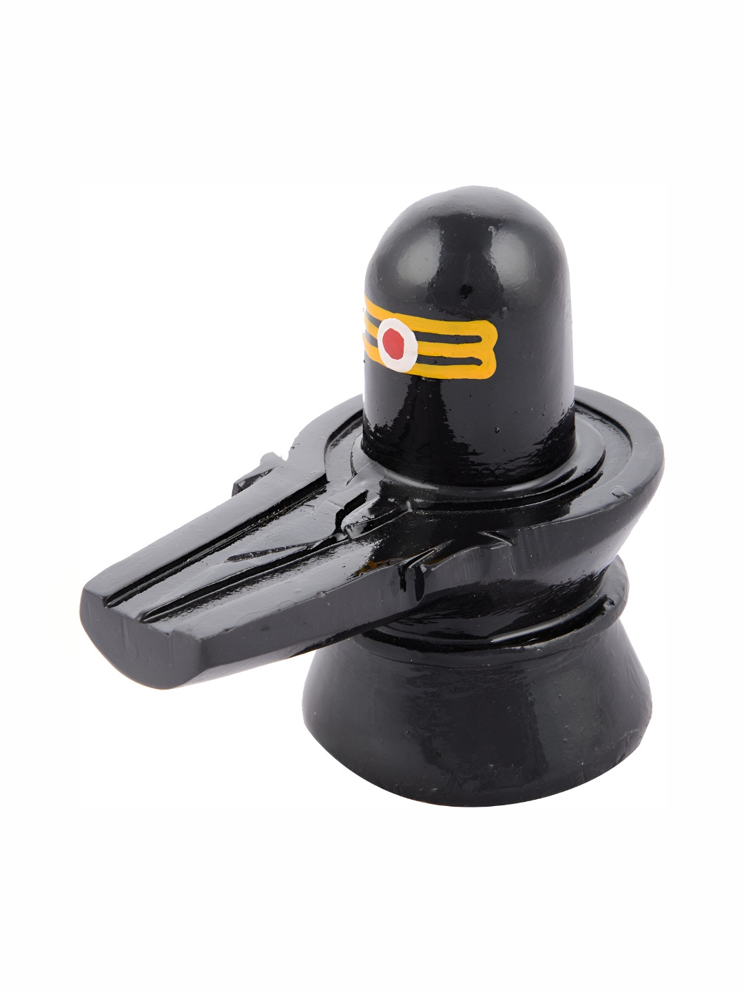 Navyaksh Black Marble Glossy Prayer Room Small Showpiece - 3.1 Inches