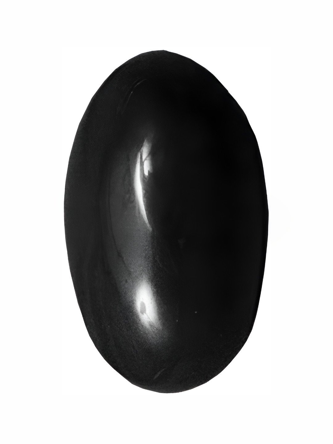 Navyaksh Shaligram Shivling Black Metal Metallic Prayer Room Small Showpiece - 3.1 Inches
