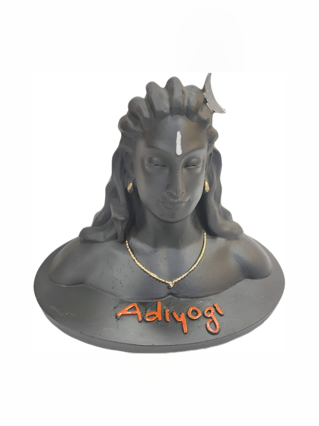 Navyaksh Mahadev Black Polyresin Matte Prayer Room Small Showpiece - 3.1 Inches
