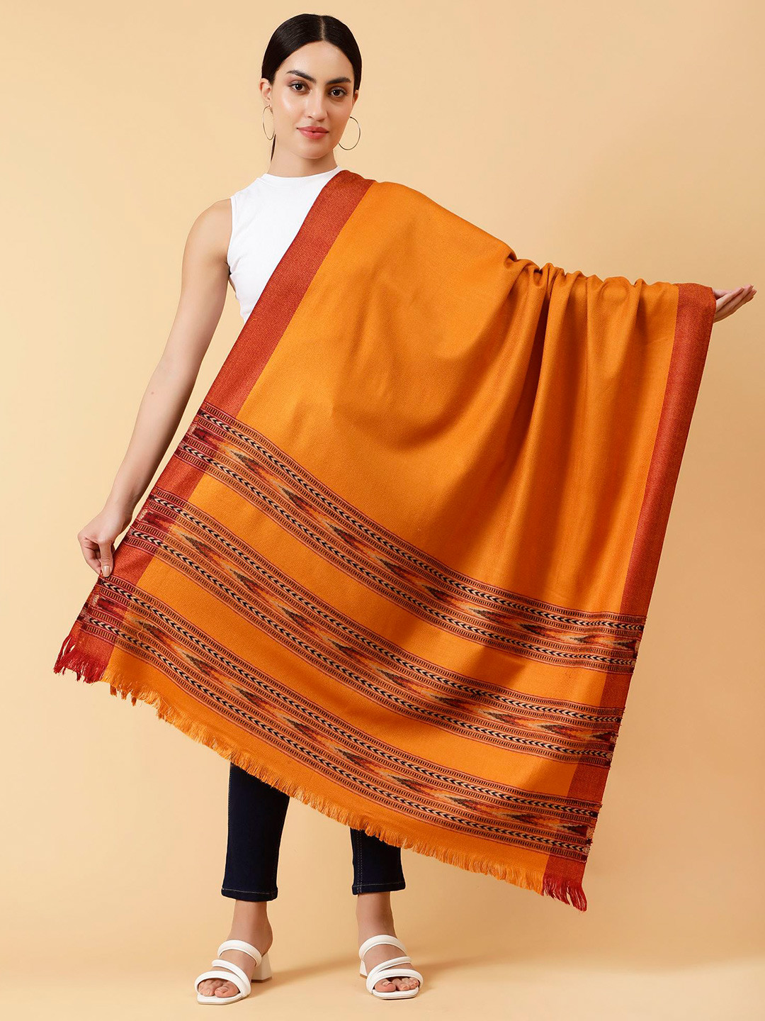 Moda Chales Tribal Woven Design Acrylic Shawl