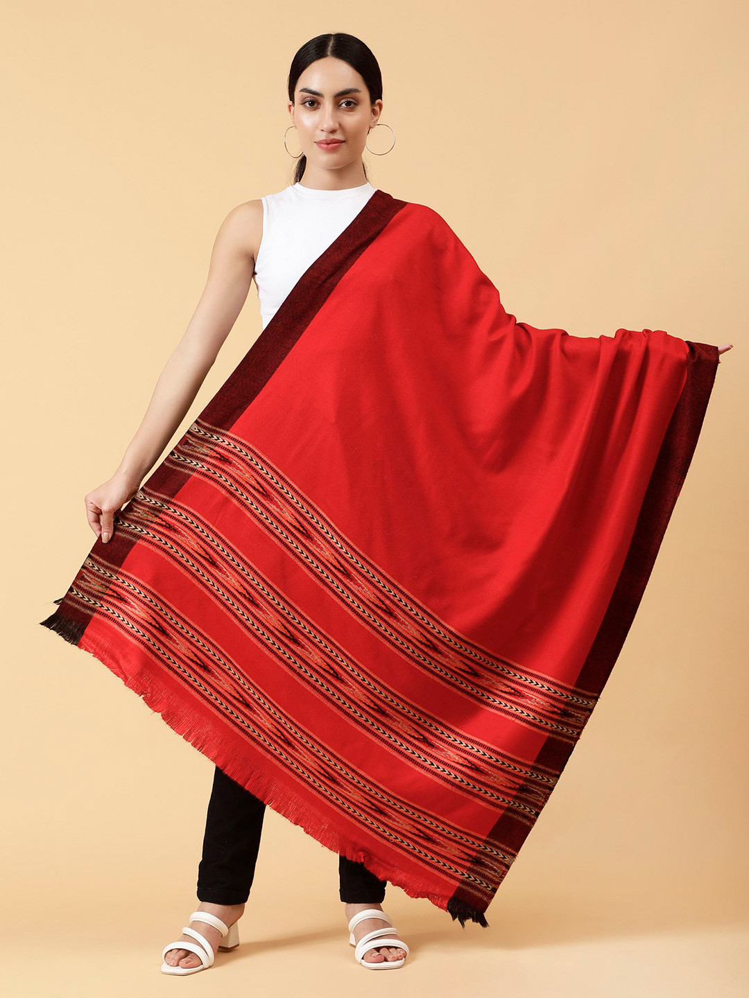 Moda Chales Tribal Woven Design Woollen Shawl