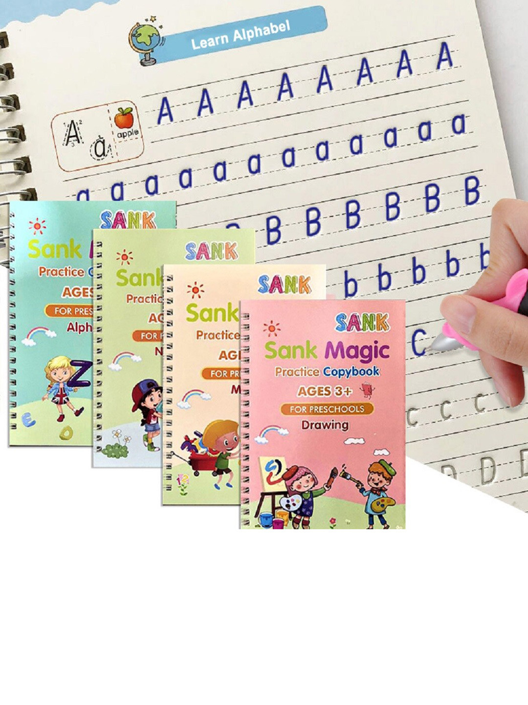 OPINA Kids Magic Practice Copybook Number Tracing Book & Pen