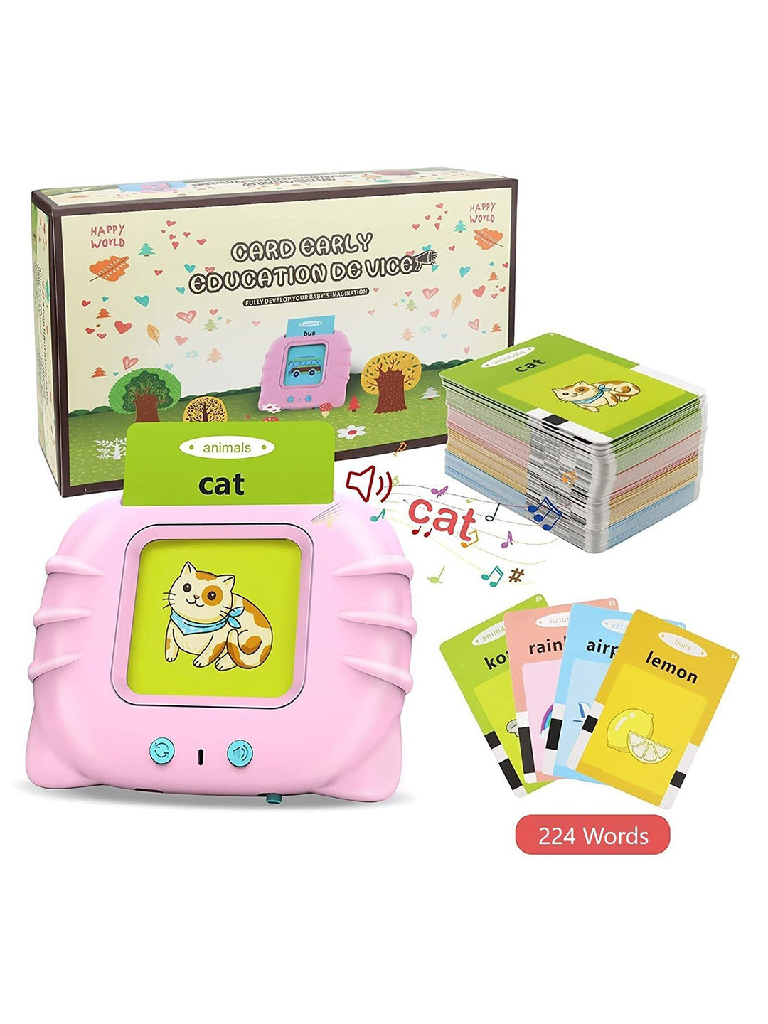 OPINA Kids Talking English Words Flash Cards