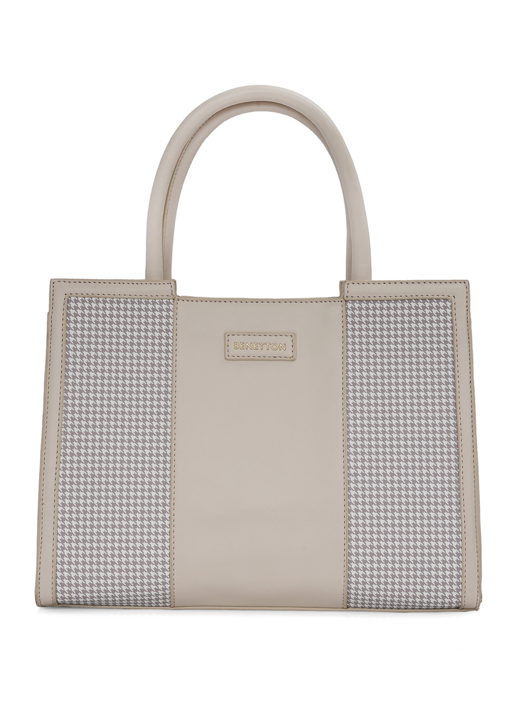 United Colors of Benetton Geometric Printed Shopper Handheld Bag