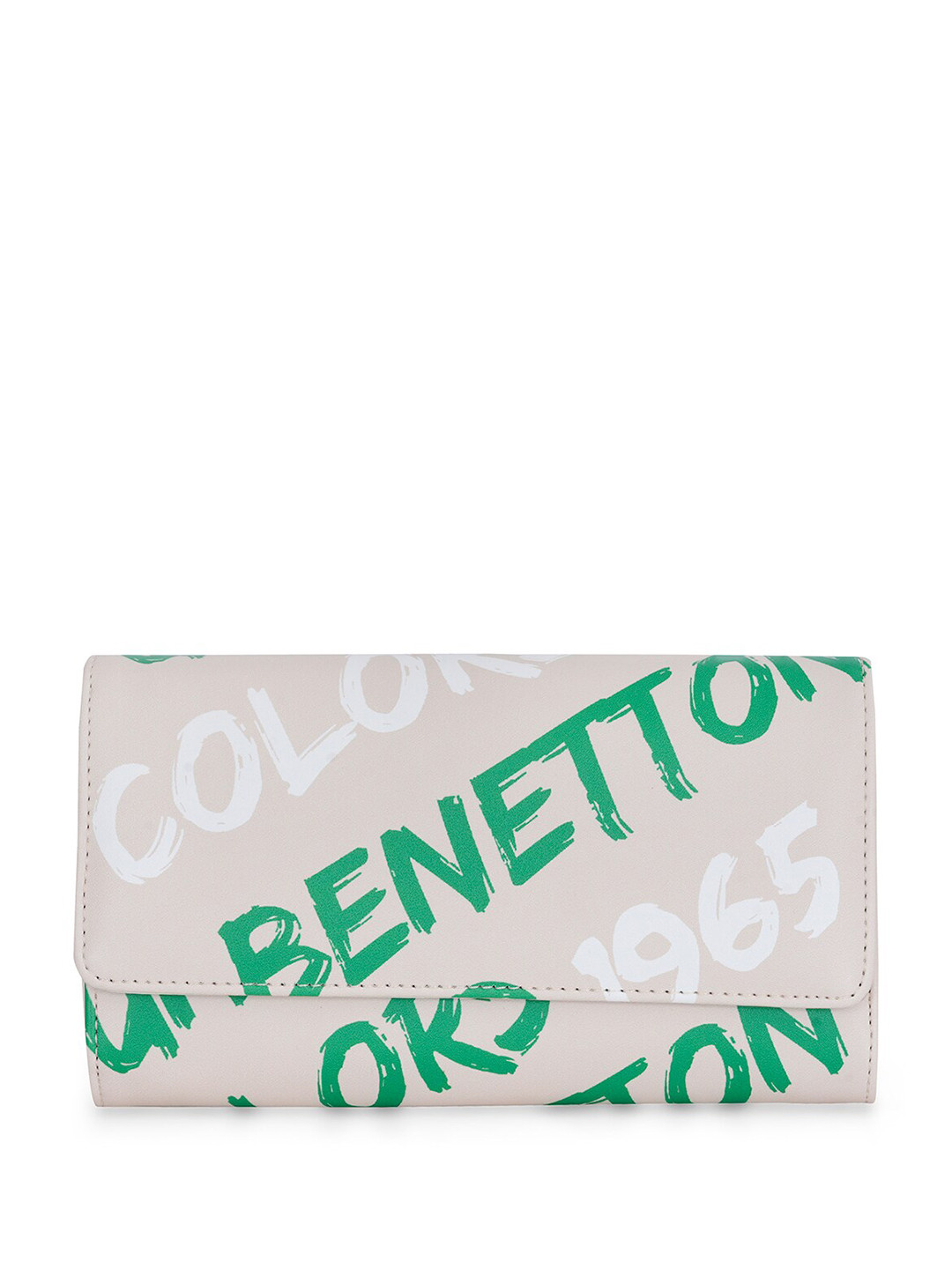 United Colors of Benetton Printed PU Swagger Tote Bag