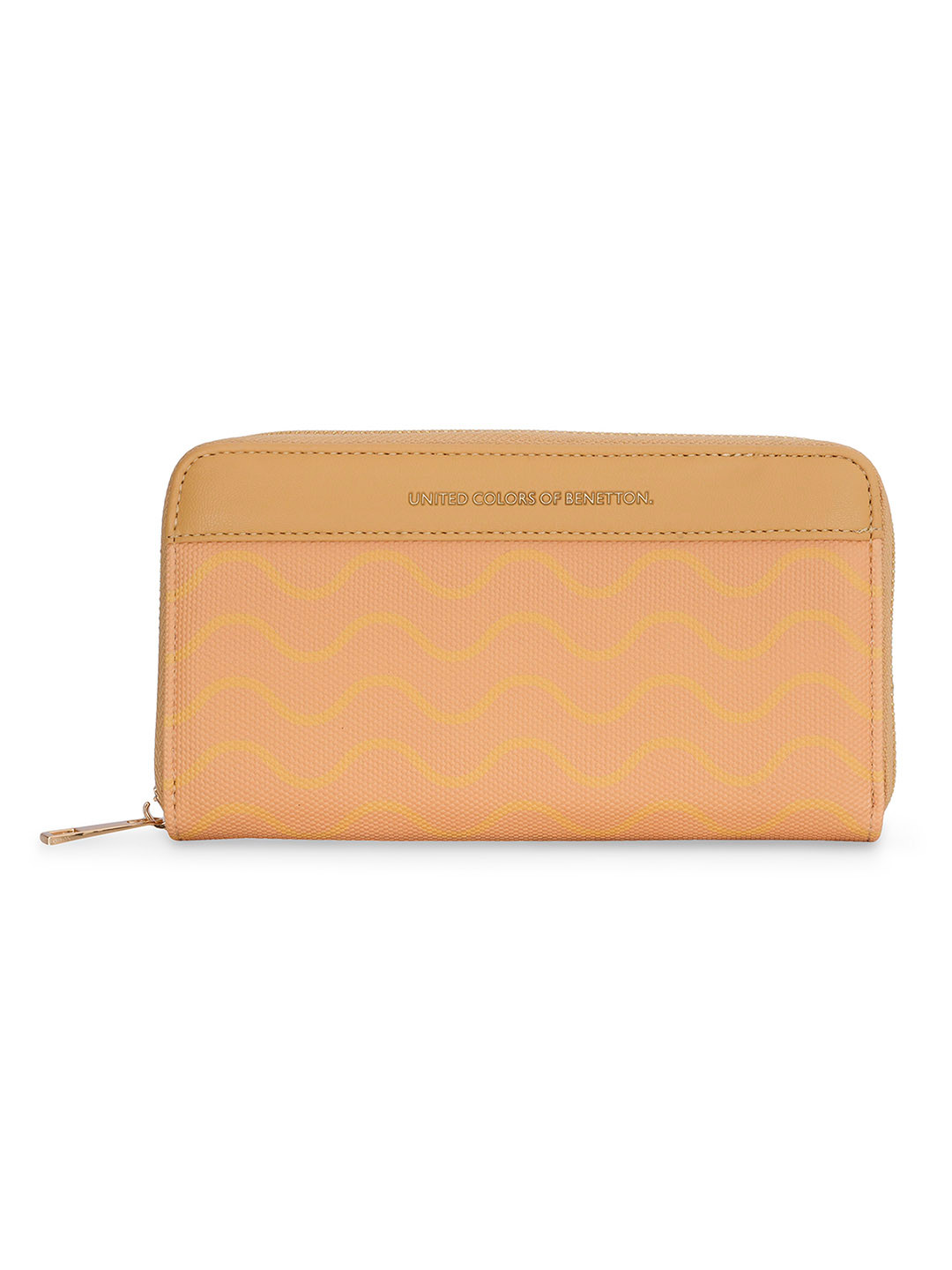 United Colors of Benetton Women Textured Zip Around Wallet