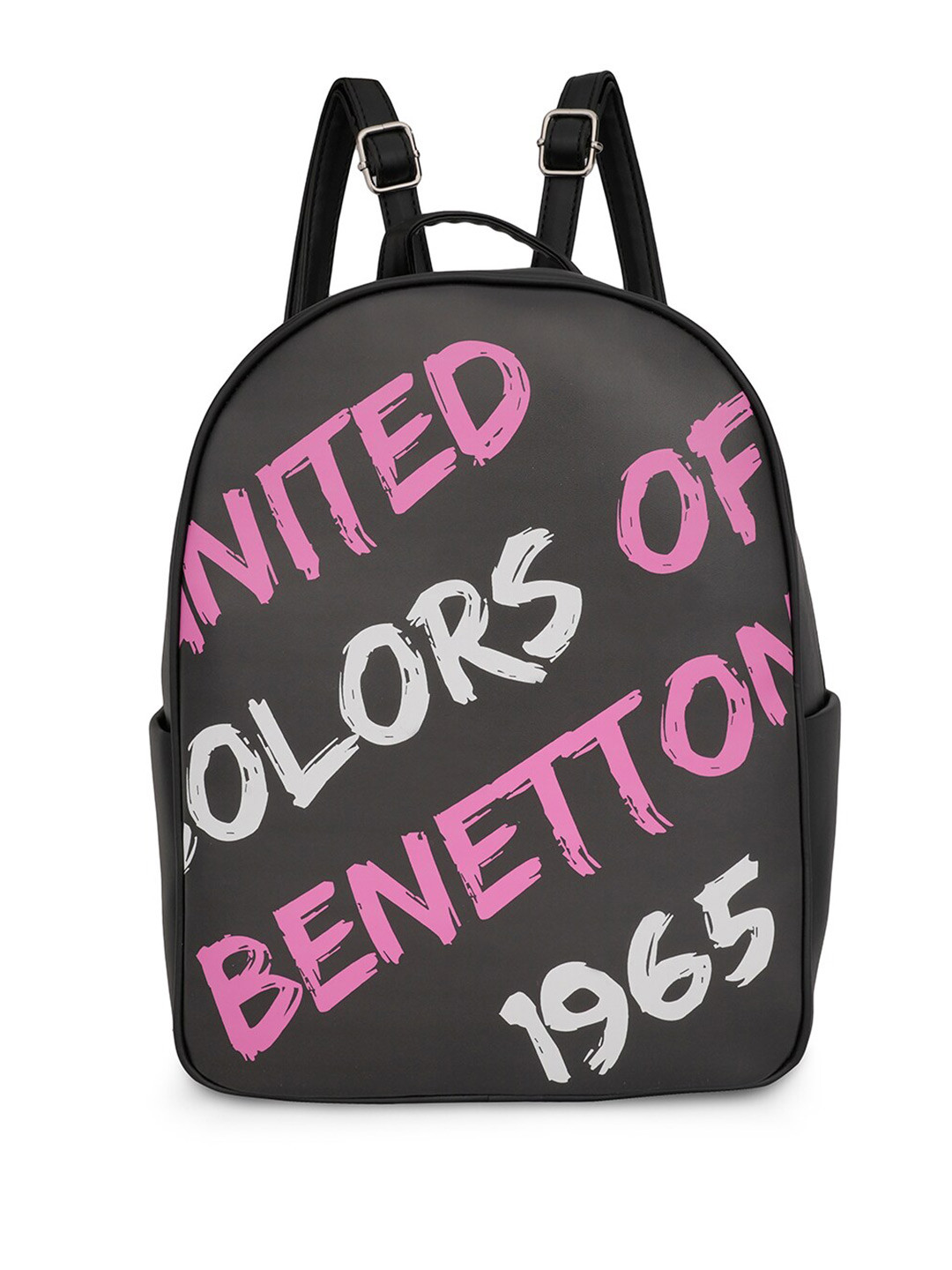 United Colors of Benetton Printed PU Structured Ergonomic Bag