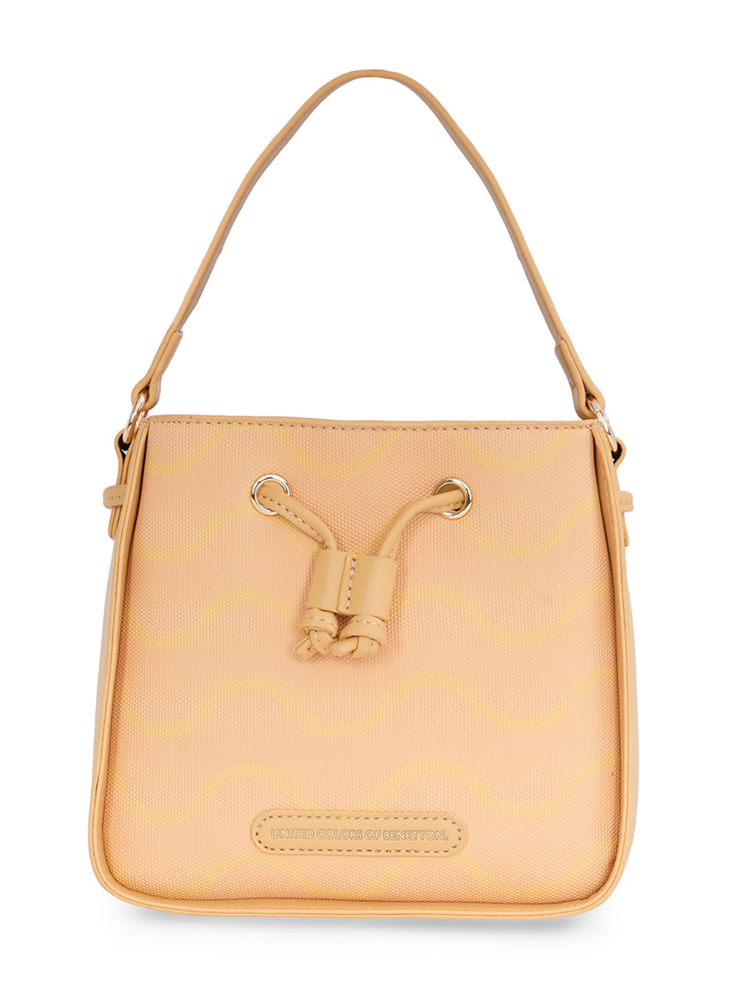 United Colors of Benetton PU Structured Hobo Bag