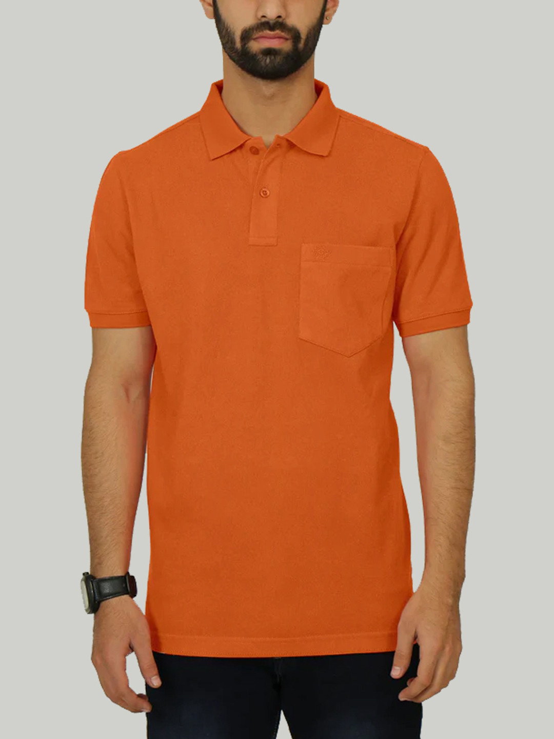CELSIUS Cotton Polo Collar Pockets Regular Fit T-shirt