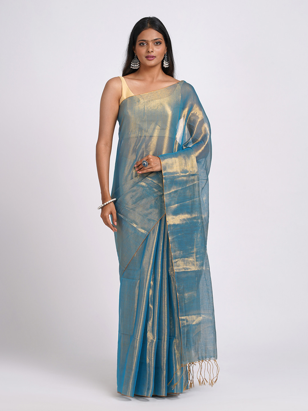 TEEJH Art Silk Tissue Saree